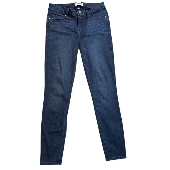 Paige Women's Verdugo Mid-Rise Skinny Ankle Jeans Size 28 Dark Wash - Picture 1 of 5